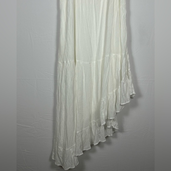 NWOT Lulus Boardwalk Bliss White Tiered Asymmetrical Midi Dress- M - Picture 8 of 13